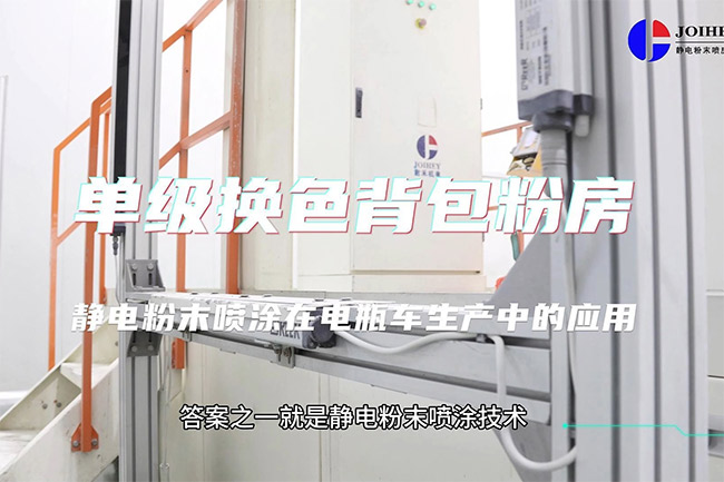 Application of electrostatic powder spraying technology in battery vehicle production